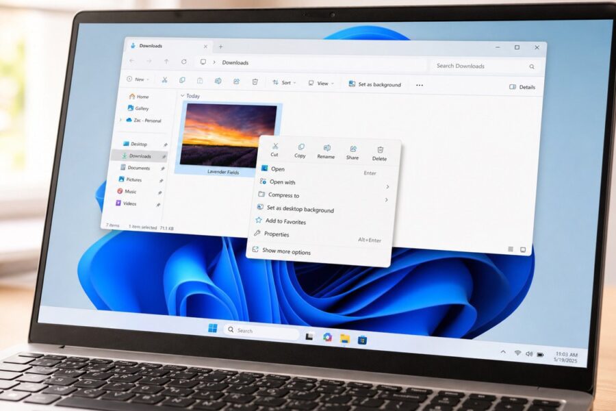 Windows 11 trở lại với thiết kế menu chuột phải quen thuộc nhưng mới mẻ