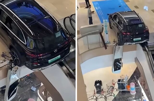 Chiếc Mercedes GLC 350L Vô Tình Lao Xuống Trung Tâm Thương Mại: Một Cảnh Báo Quan Trọng