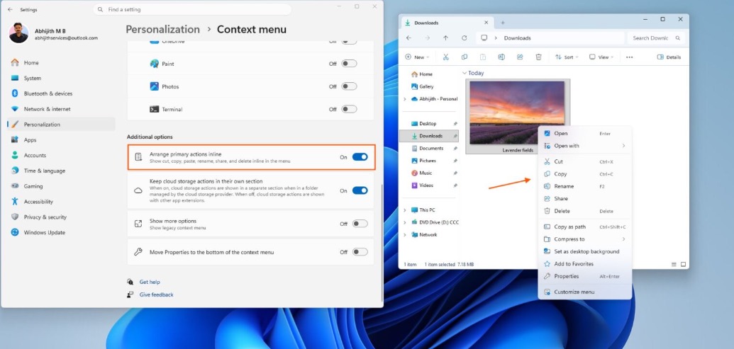 Windows 11 trở lại với thiết kế menu chuột phải quen thuộc nhưng mới mẻ - Ảnh 3.