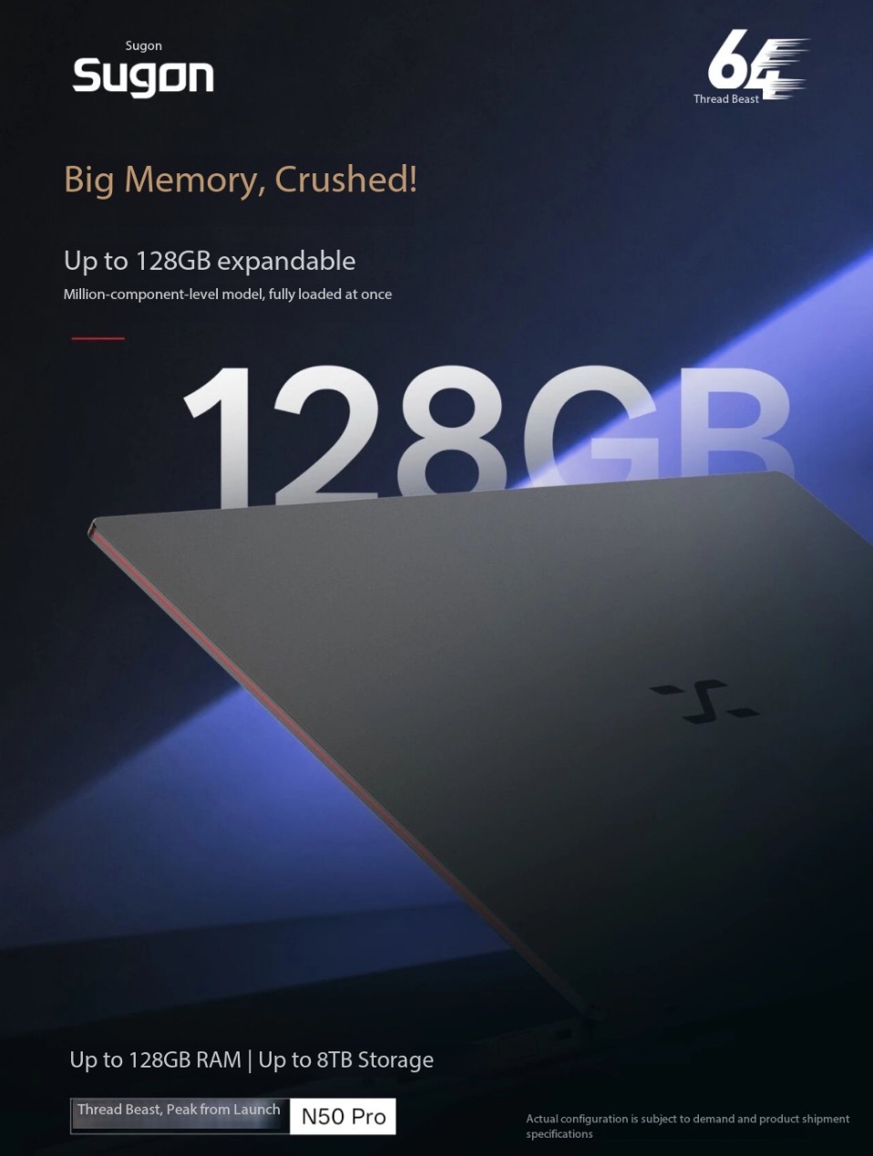 Đi trước Intel và AMD, Trung Quốc ra mắt laptop 64 luồng đầu tiên thế giới, trang bị RAM 128 GB và SSD 8 TB - Ảnh 2.